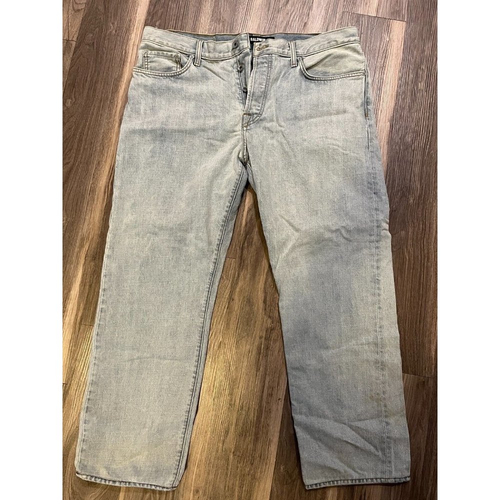 Baldwin Mens Jeans The Reed Straight Leg 36x29 Japanese Denim Made in USA